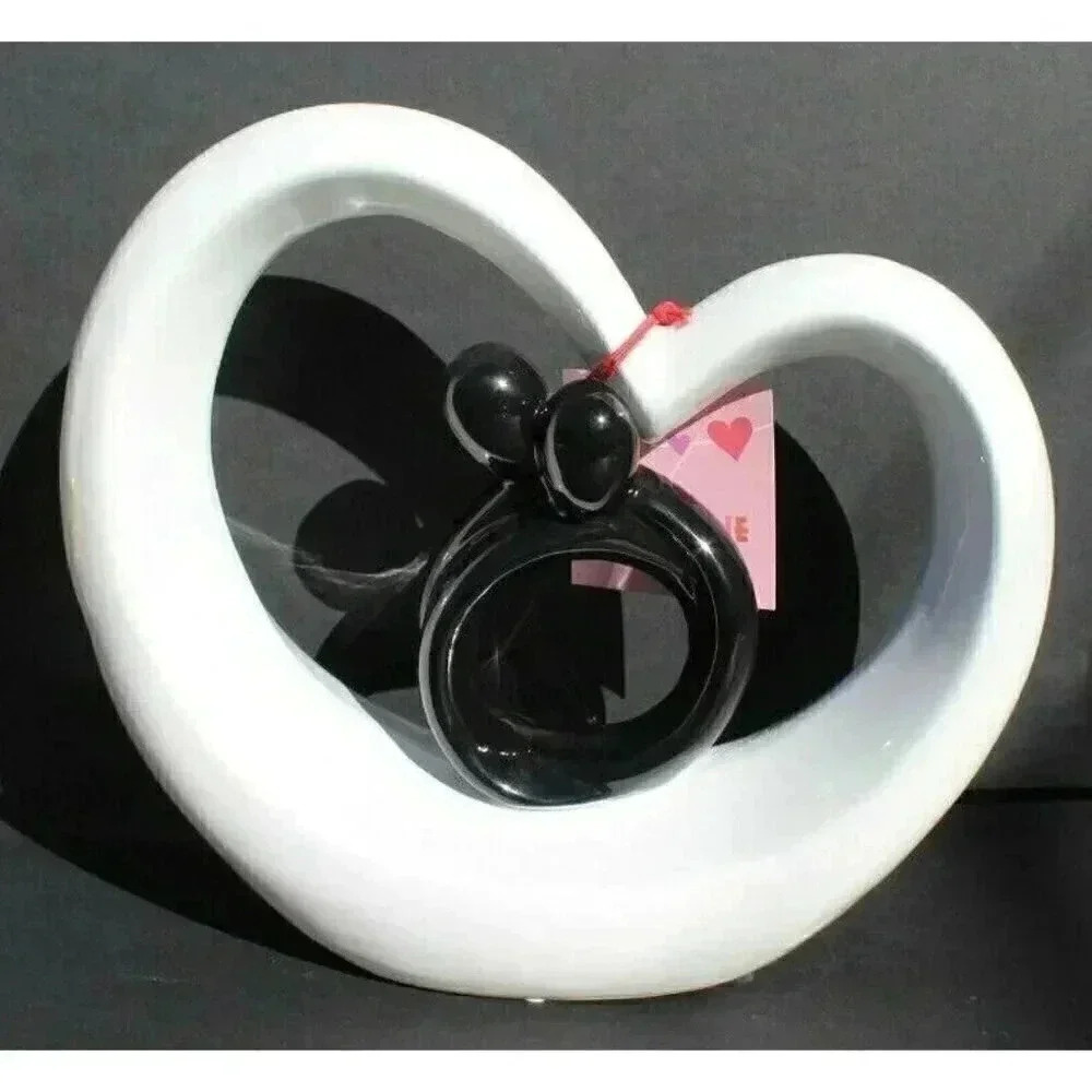 New Large Porcelain Heart Couple Wedding Valentine Love Figurine Decor